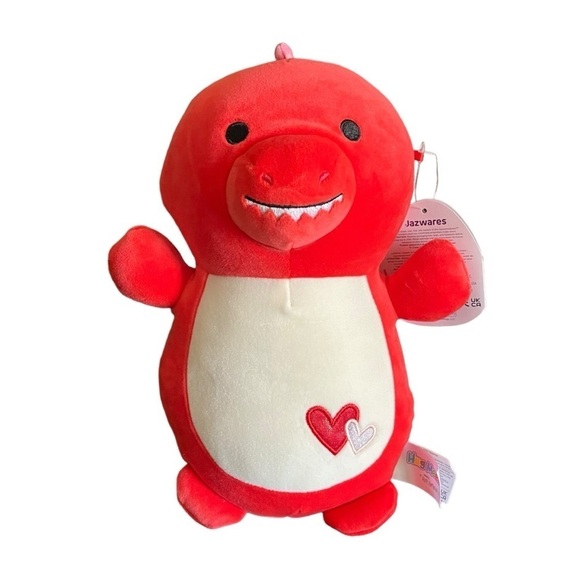 Squishmallows Hugmee Red Duster Plush 10" Stuffed Plush Toy Red Dino Valentines - Picture 1 of 8